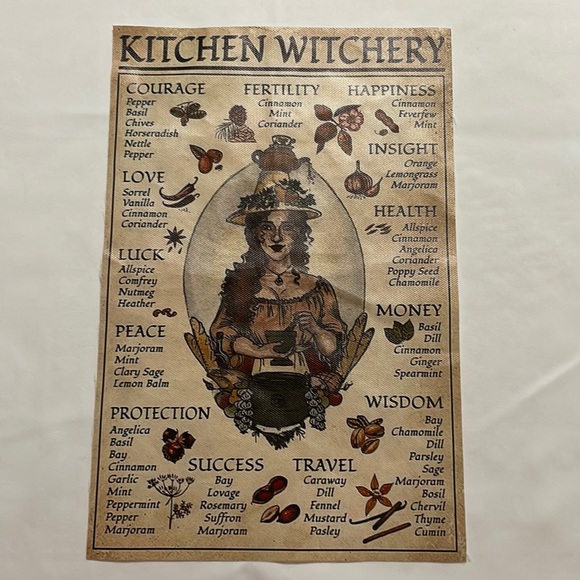 Wall Decor Aesthetic Witch Poster Kitchen Witchery New 8 W X 12 H
